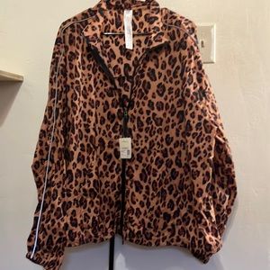Fabletics athletic animal print jacket top zip up NWT 3X windbreaker